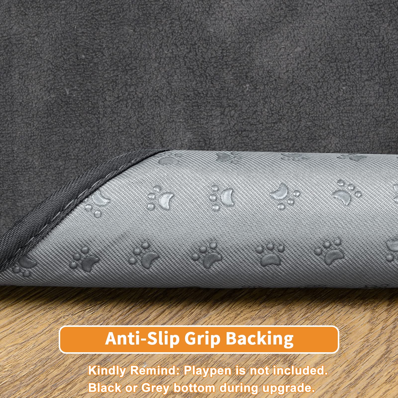 PICK FOR LIFE pad with non-slip bottom stays put on hardwood floors