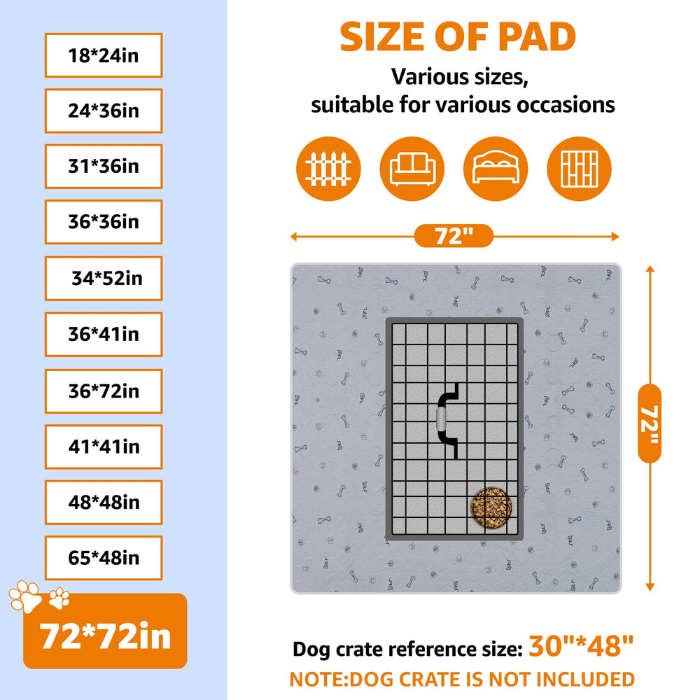 PICK FOR LIFE pad 72x72 with non-slip bottom keeps pad in place on floor