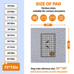PICK FOR LIFE pad 72x72 with non-slip bottom keeps pad in place on floor