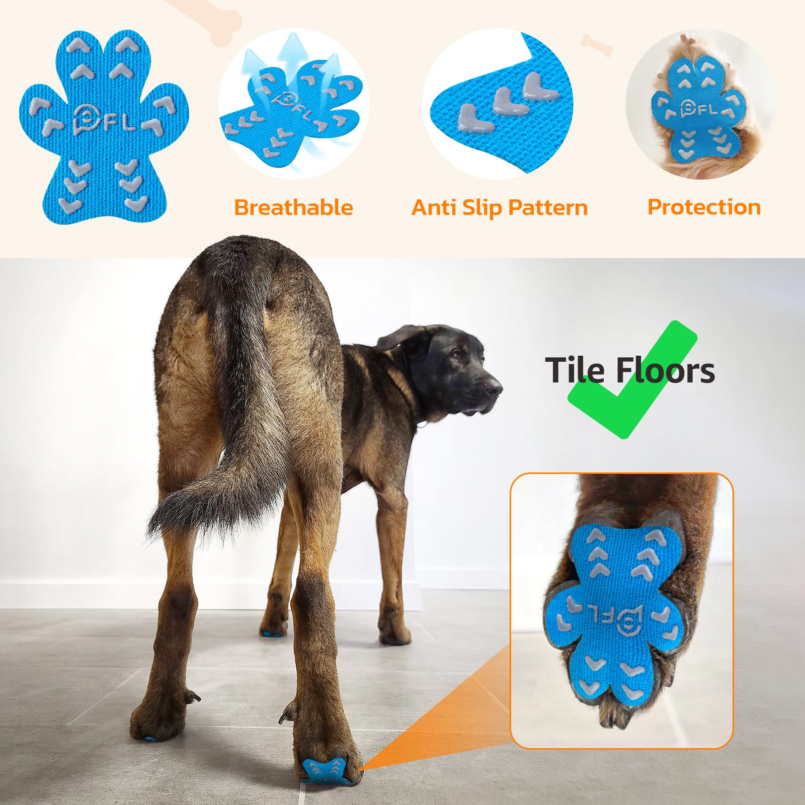 PICK FOR LIFE XXL pads fit large dogs 61-80lbs for stable traction.