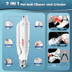Picky Zoom nail grinder with LED light enables safe, accurate trimming.