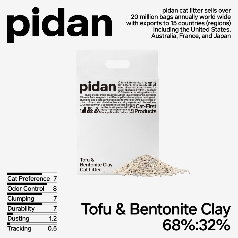 pidan Mix Cat Litter odor-control porous structure demonstrates fresher room effect