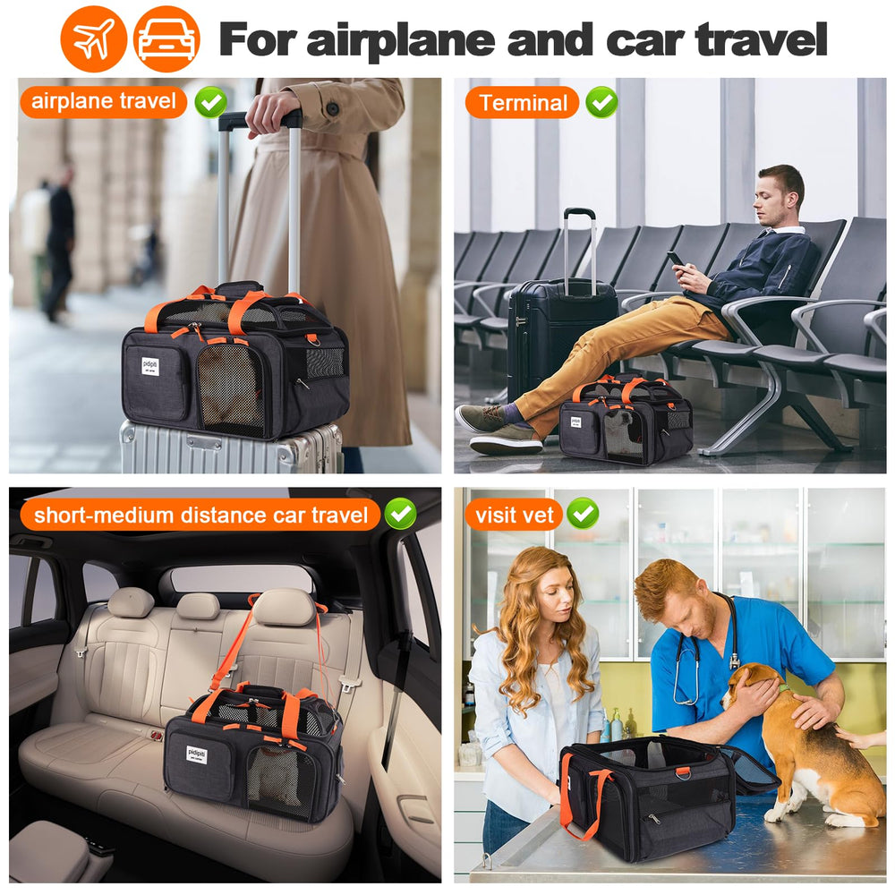 pidipiti dual-pocket carrier features pockets for travel essentials.