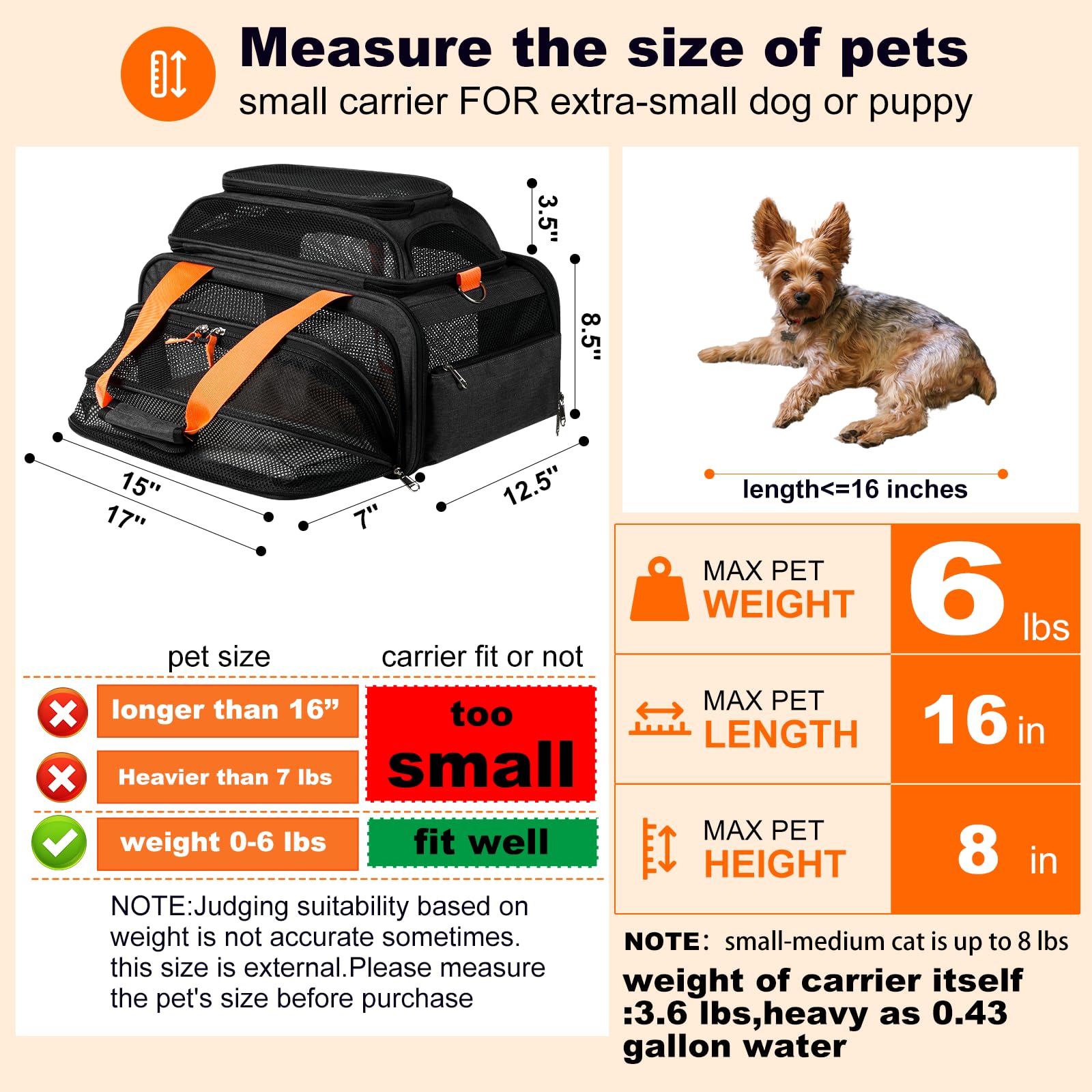Pidipiti expandable pet carrier side expanded shows extra room for comfort.