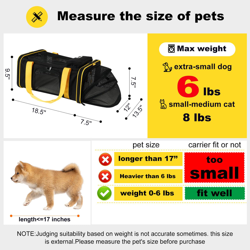 Pidipiti expandable under-seat design maximizes pet space in-flight.