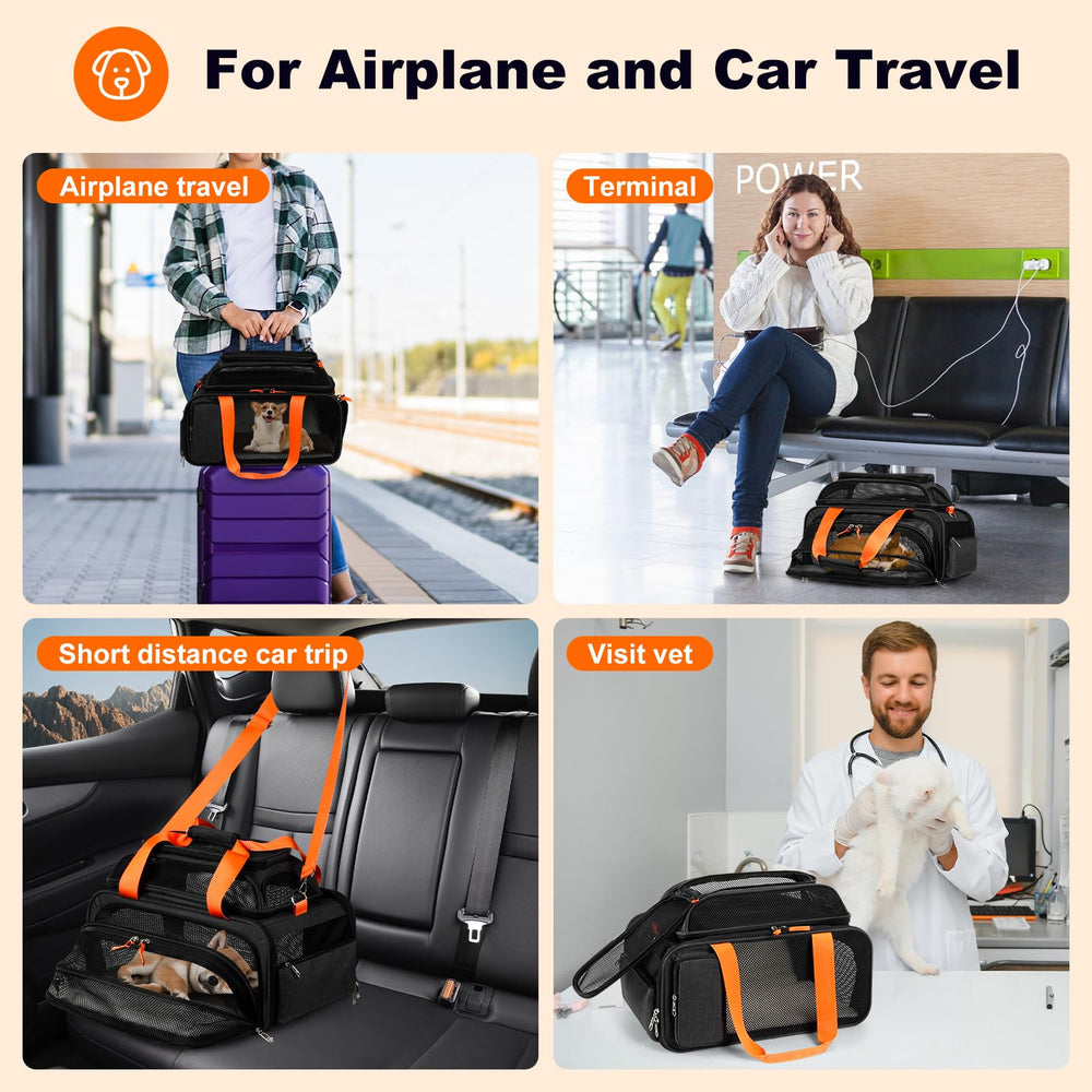 Pidipiti expandable pet carrier warranty packaging indicates 1-year coverage.