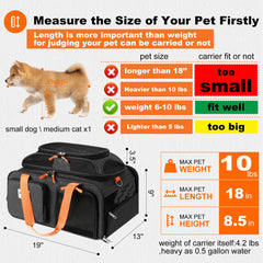 pidipiti expandable-top carrier with extra space for comfortable travel.