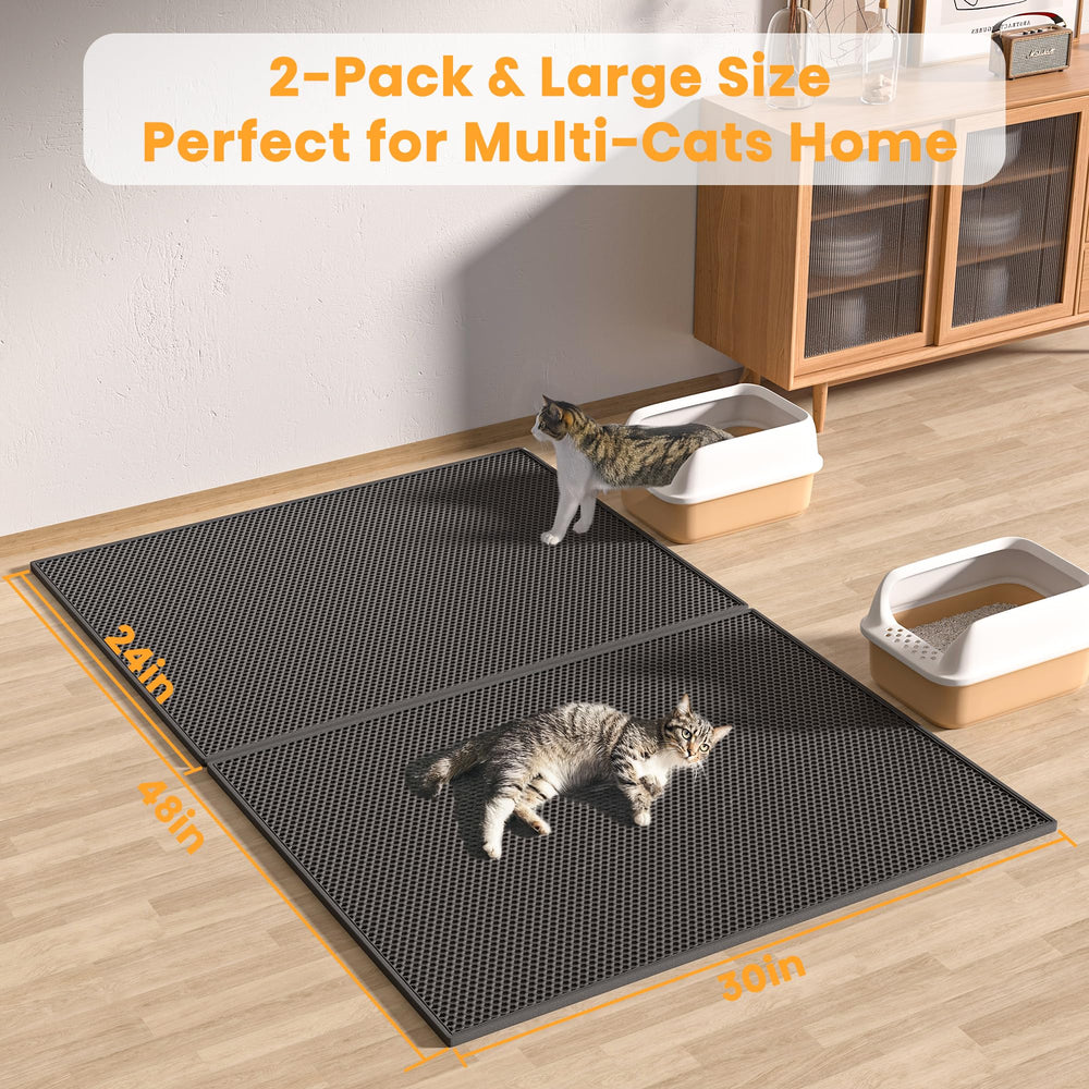 Pieviev cat litter mat durable construction for long-lasting use.