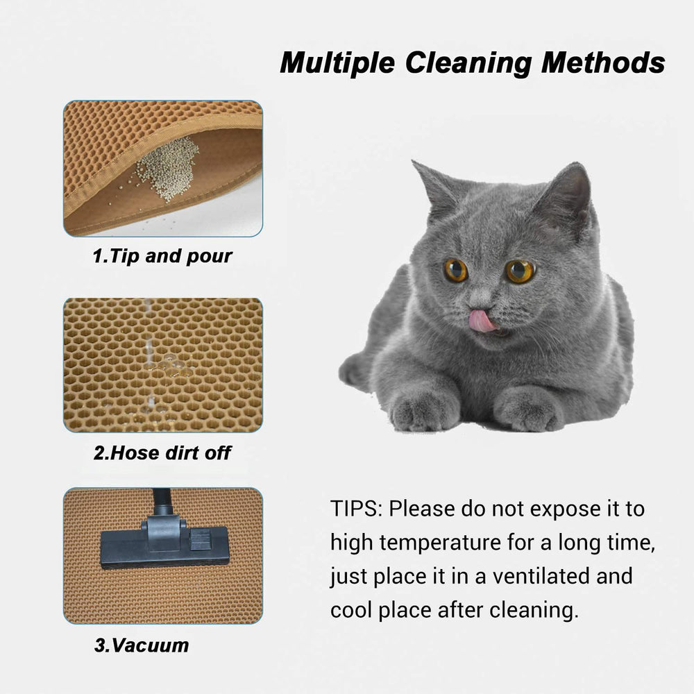 Pieviev cat litter mat easy clean dirt removal saves time