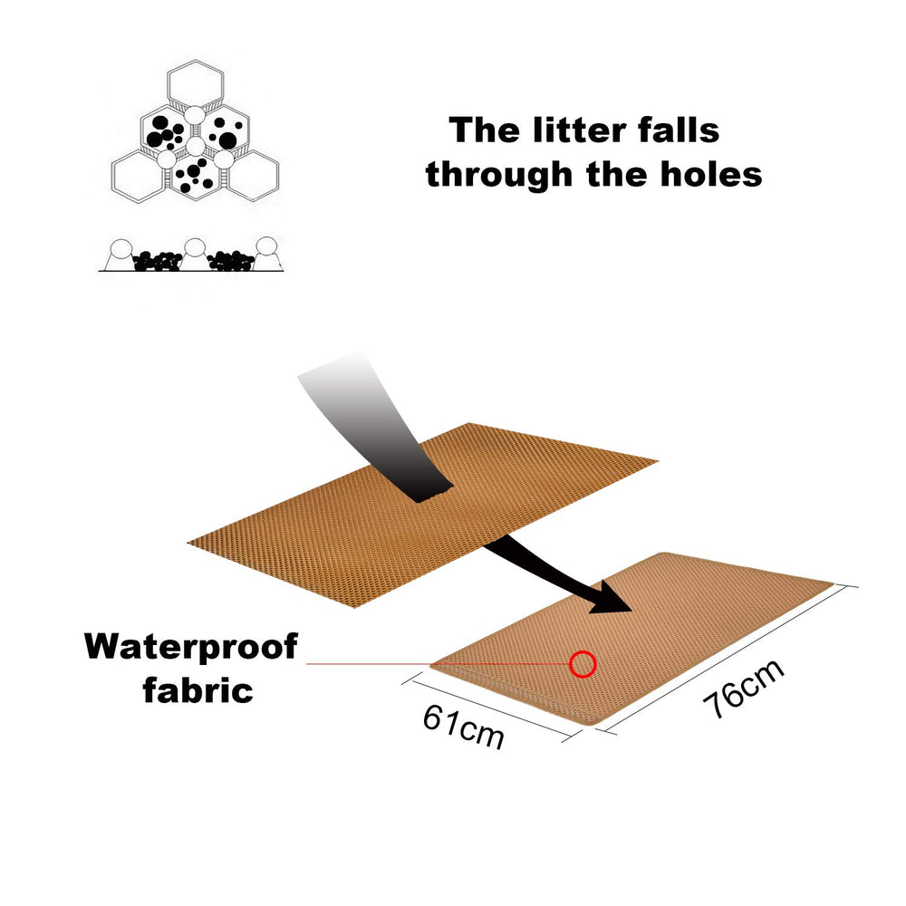 Pieviev cat litter mat EVA soft material gentle on cat paws