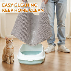 Pieviev chenille mat waterproof layer locks moisture for quick drying
