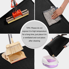 Pieviev Litter Mat easy-clean washable material simplifies post-use maintenance.