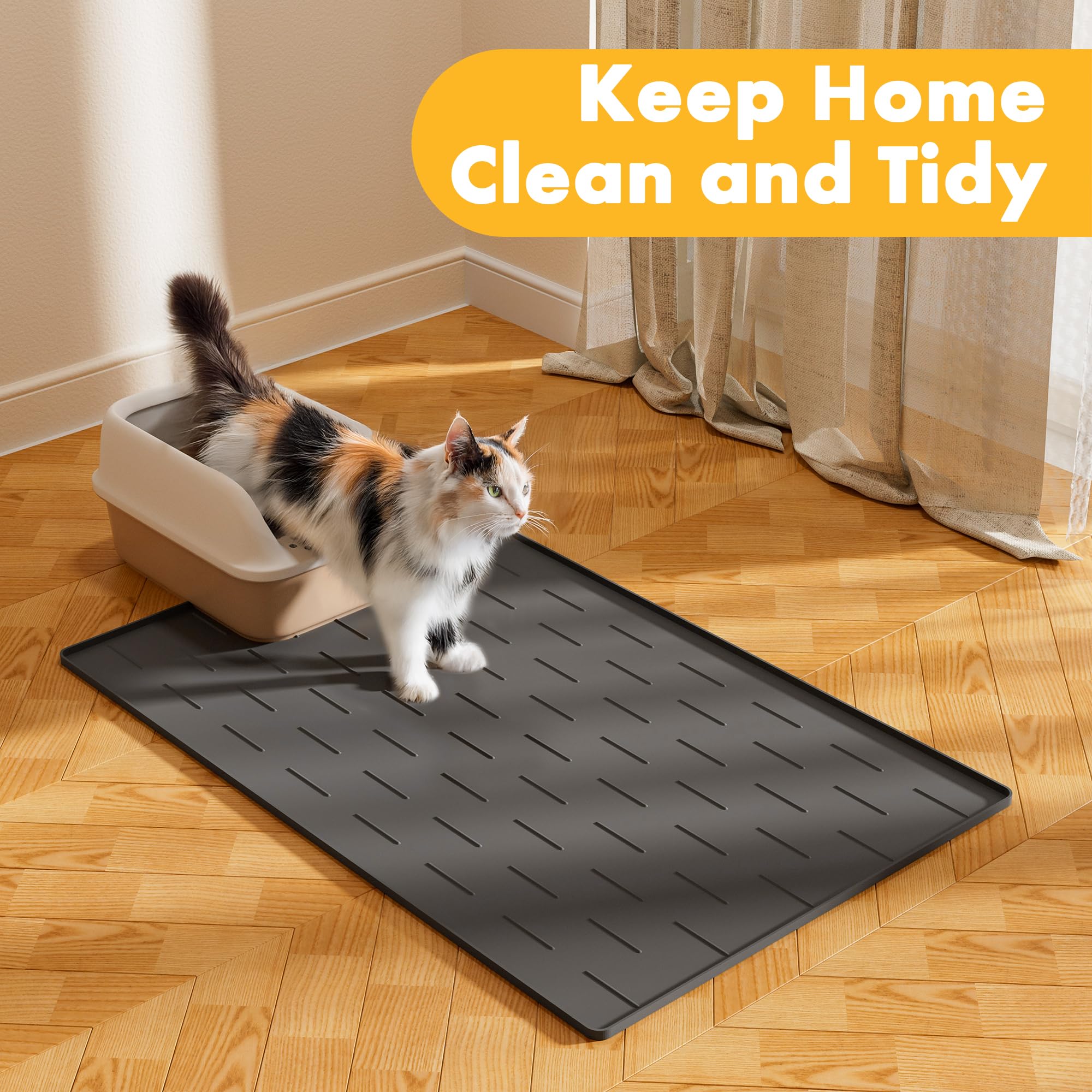 Pieviev 40x28 inch mat in room, ideal for large spaces