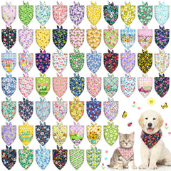 Piklodo dog bandanas 60-pattern variety showcasing floral styles for daily wear.