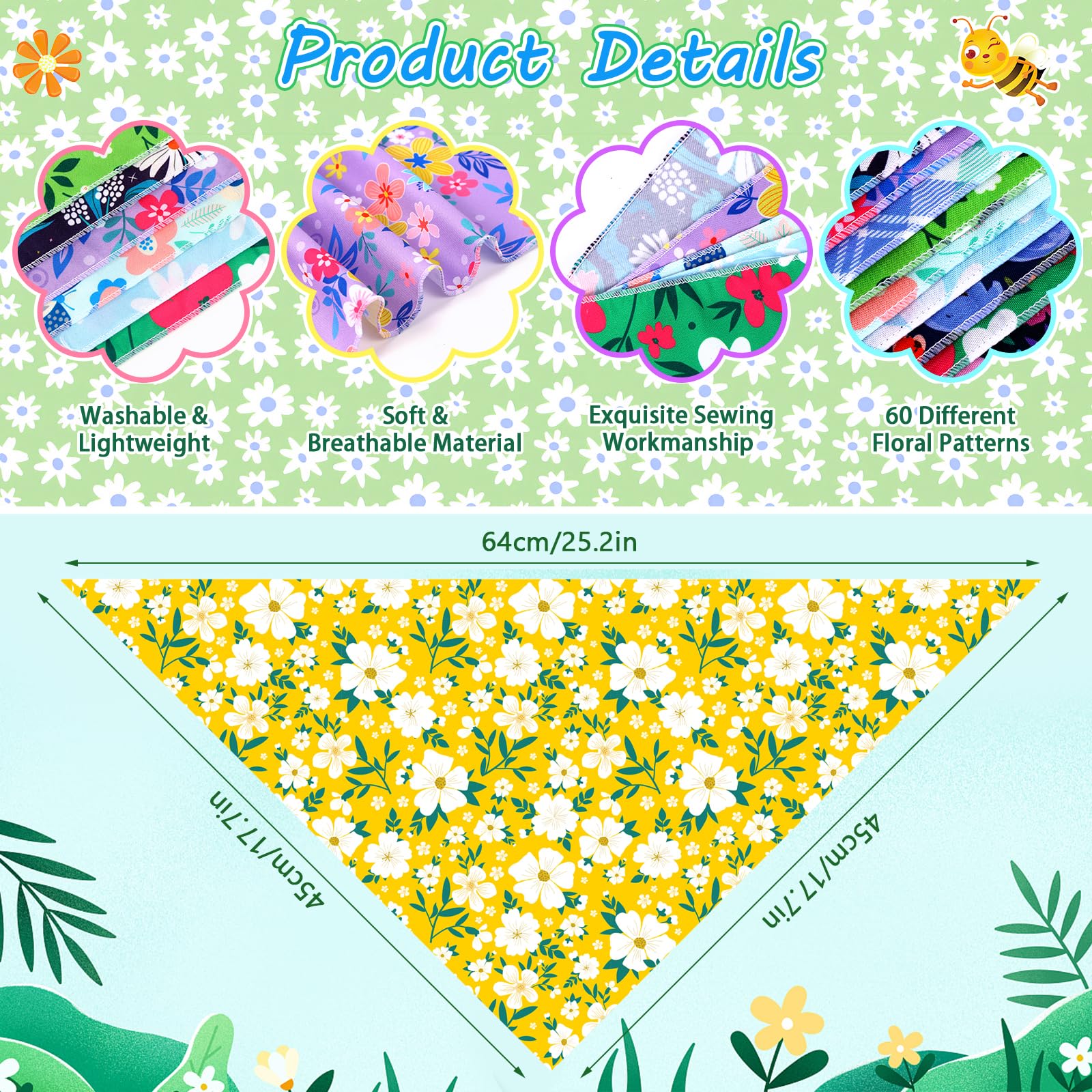 Piklodo soft, skin-friendly bandanas provide comfortable wear during grooming and photos.