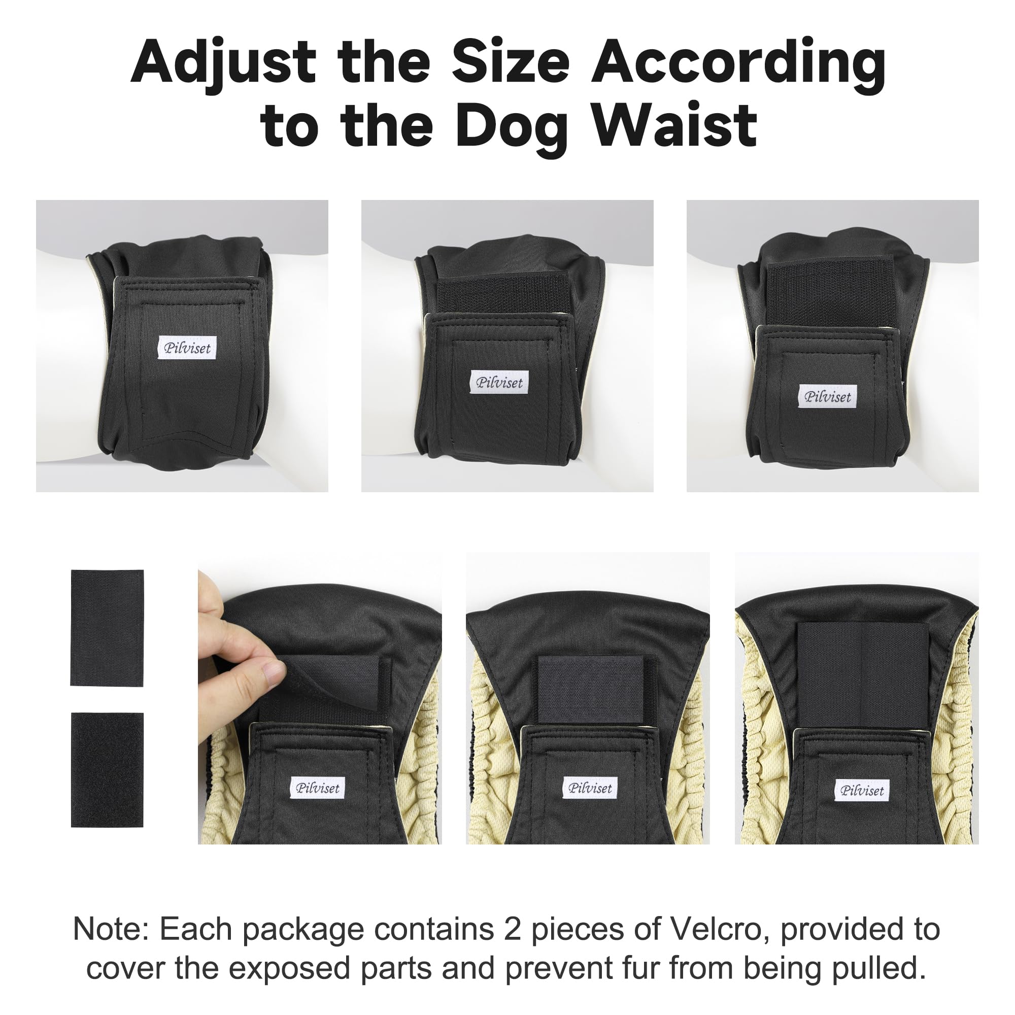 Pilviset 5 Pack Dog Diapers absorbent pad insert promotes quick moisture containment for reliable protection.