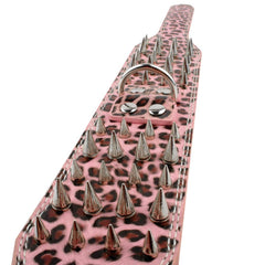 Pimaodog studded collar close-up highlighting five adjustment holes for fit