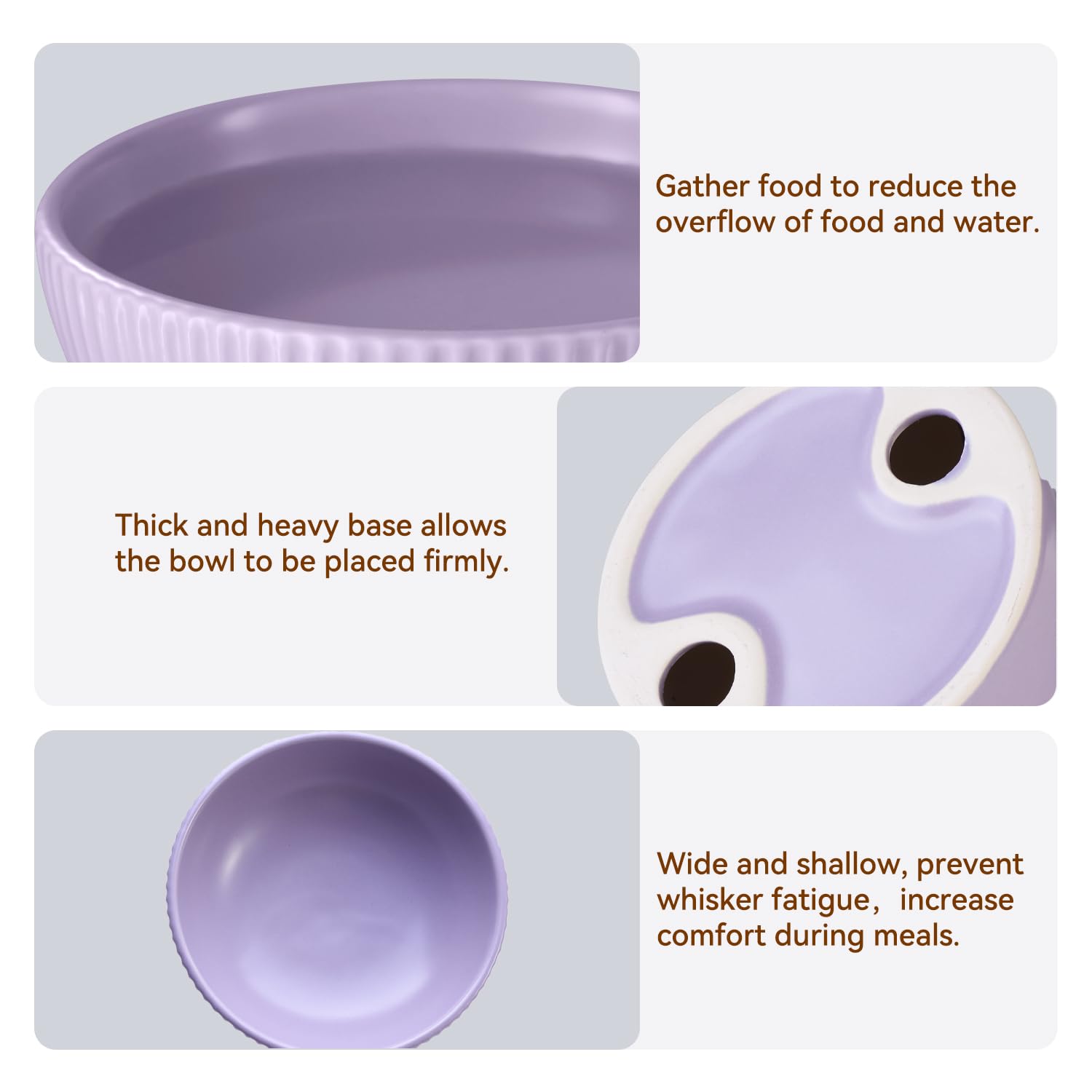Pin Forest Ceramic Elevated Cat Bowls in black design for durable, mess-minimizing feeding
