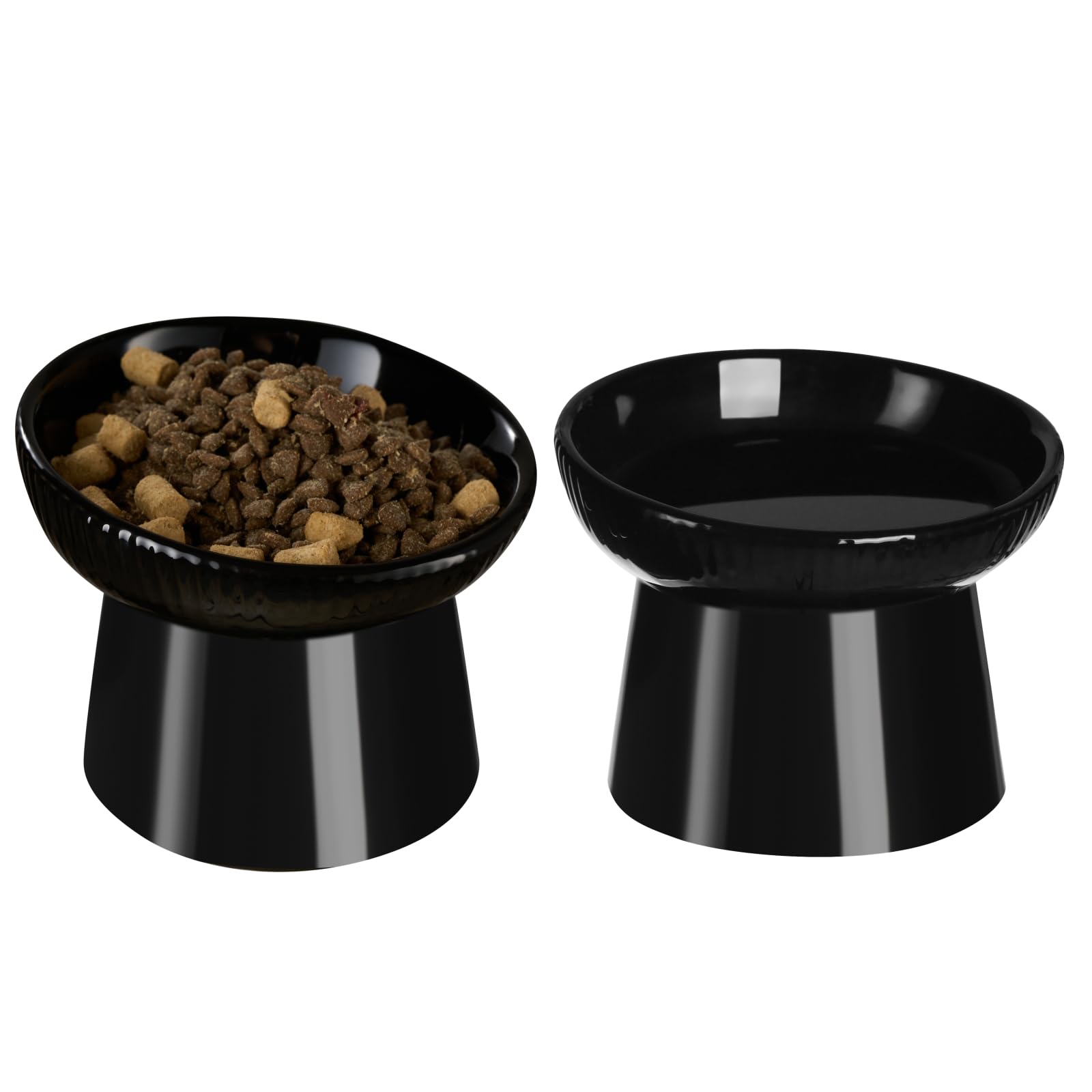 Pin Forest Ceramic Elevated Cat Bowls with Raised Stand for comfortable indoor feeding
