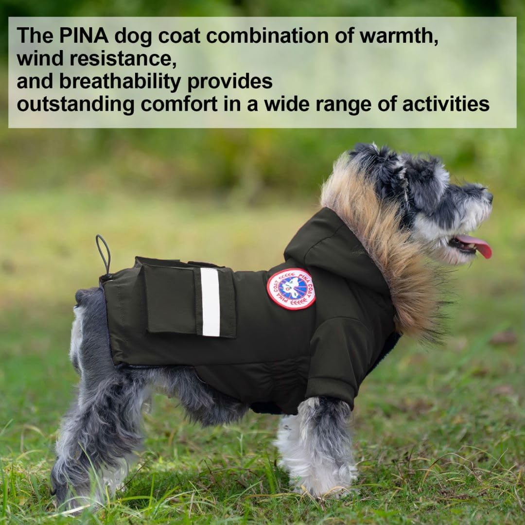 PINA coat leash hole supports safe harness walks