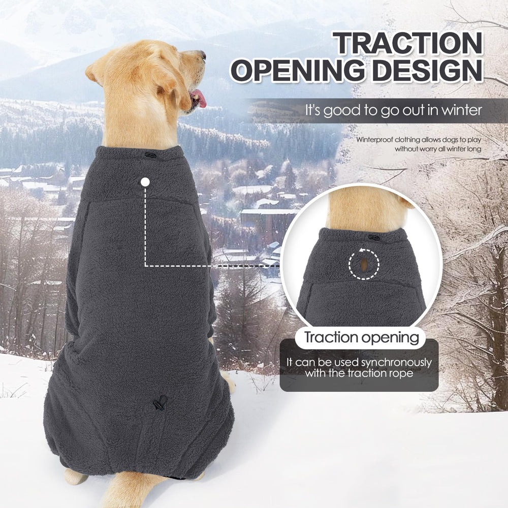 Pinellia fleece dog sweater machine washable fabric for easy cleanup after adventures