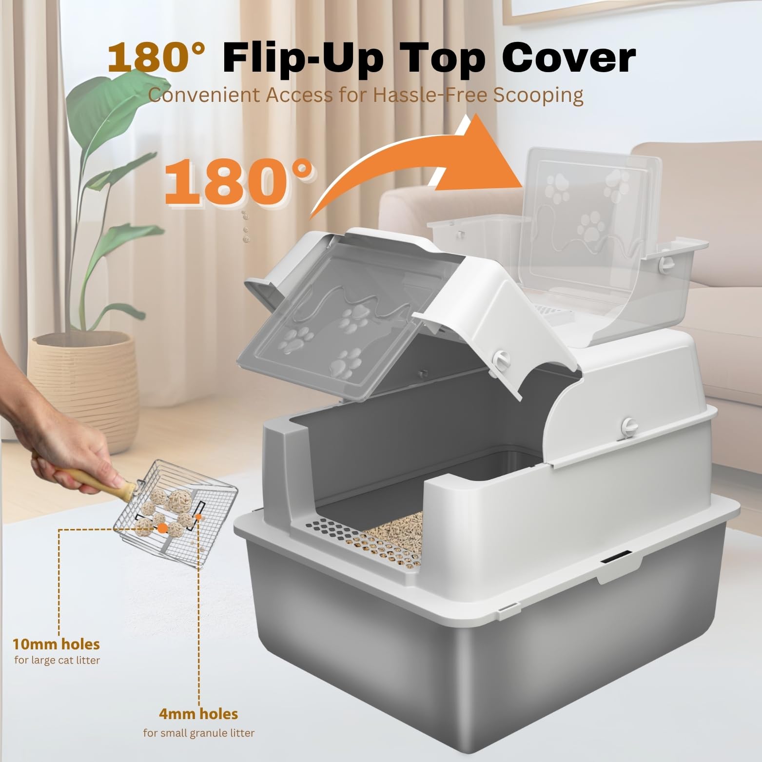 PINENEST XXXXL high-walls image shows privacy and reduced litter scatter for households
