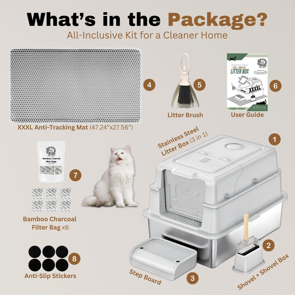 PINENEST XXXXL multi-cat setup accommodates large breeds and multi-cat households efficiently