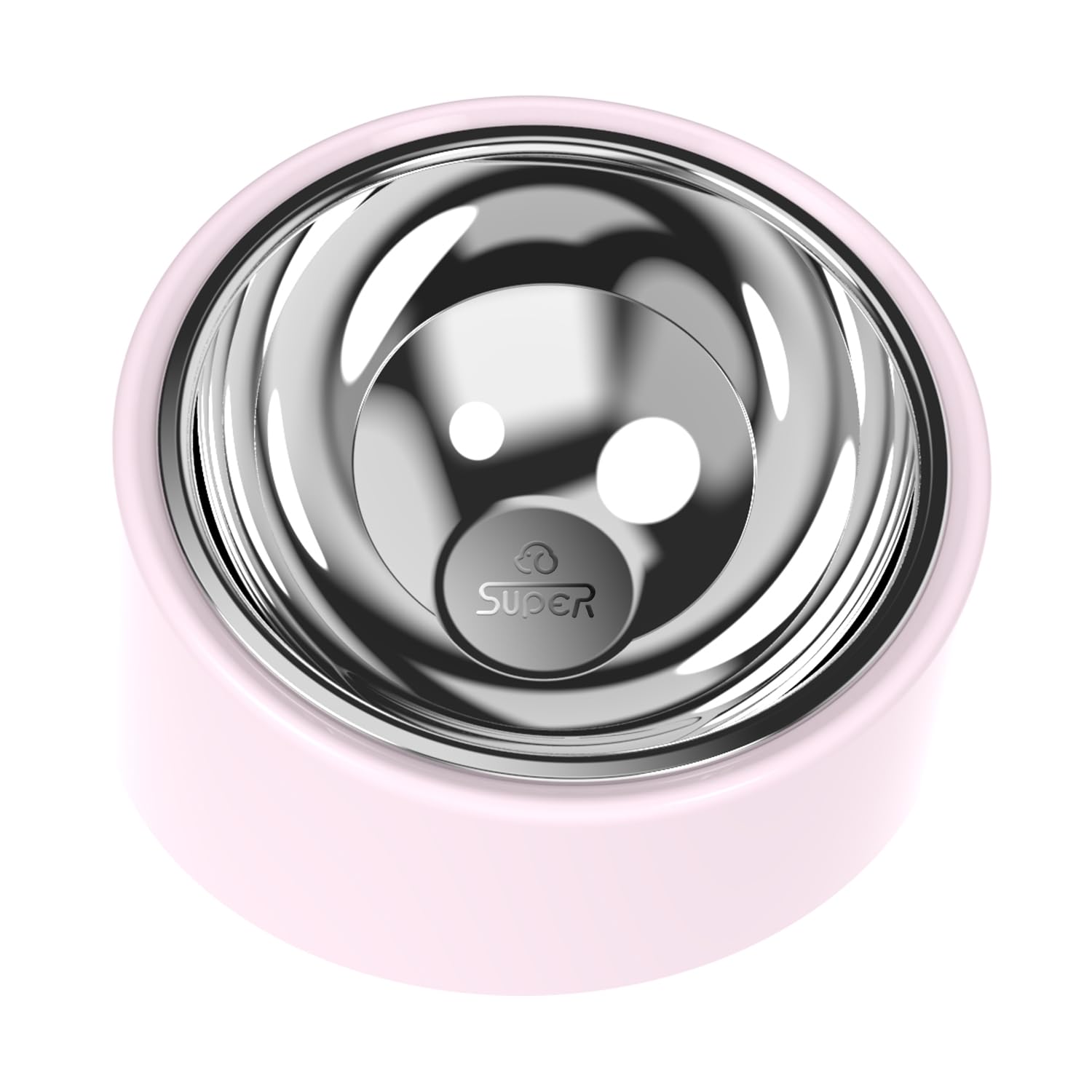 Pink Elevated Dog Bowl Set anti-choking design supports calmer mealtime routines.
