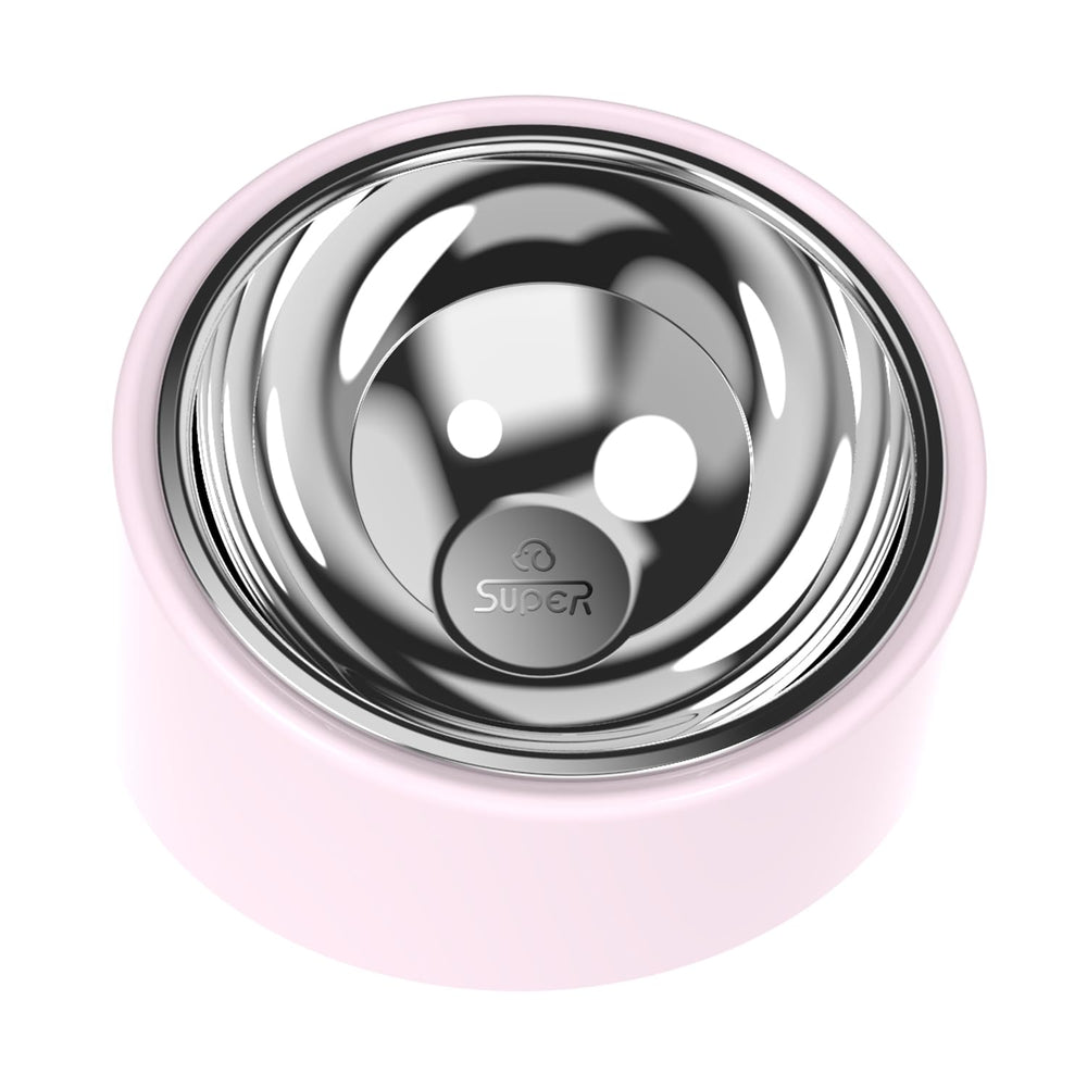 Pink Elevated Dog Bowl Set anti-choking design supports calmer mealtime routines.