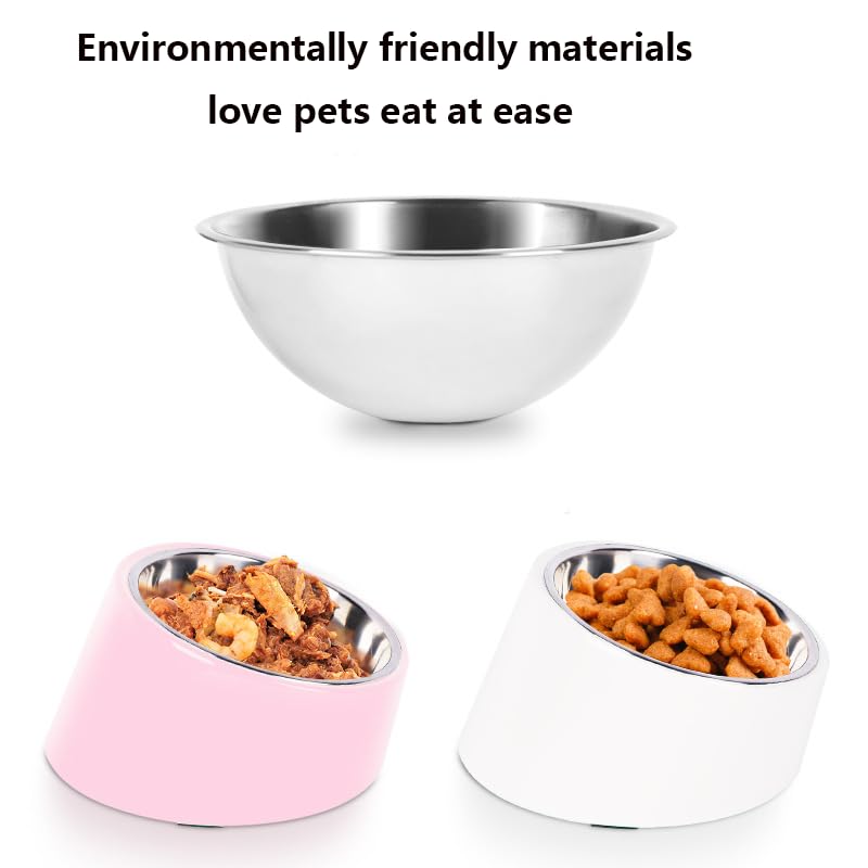 Pink Elevated Dog Bowl Set seven color options to match decor and needs.