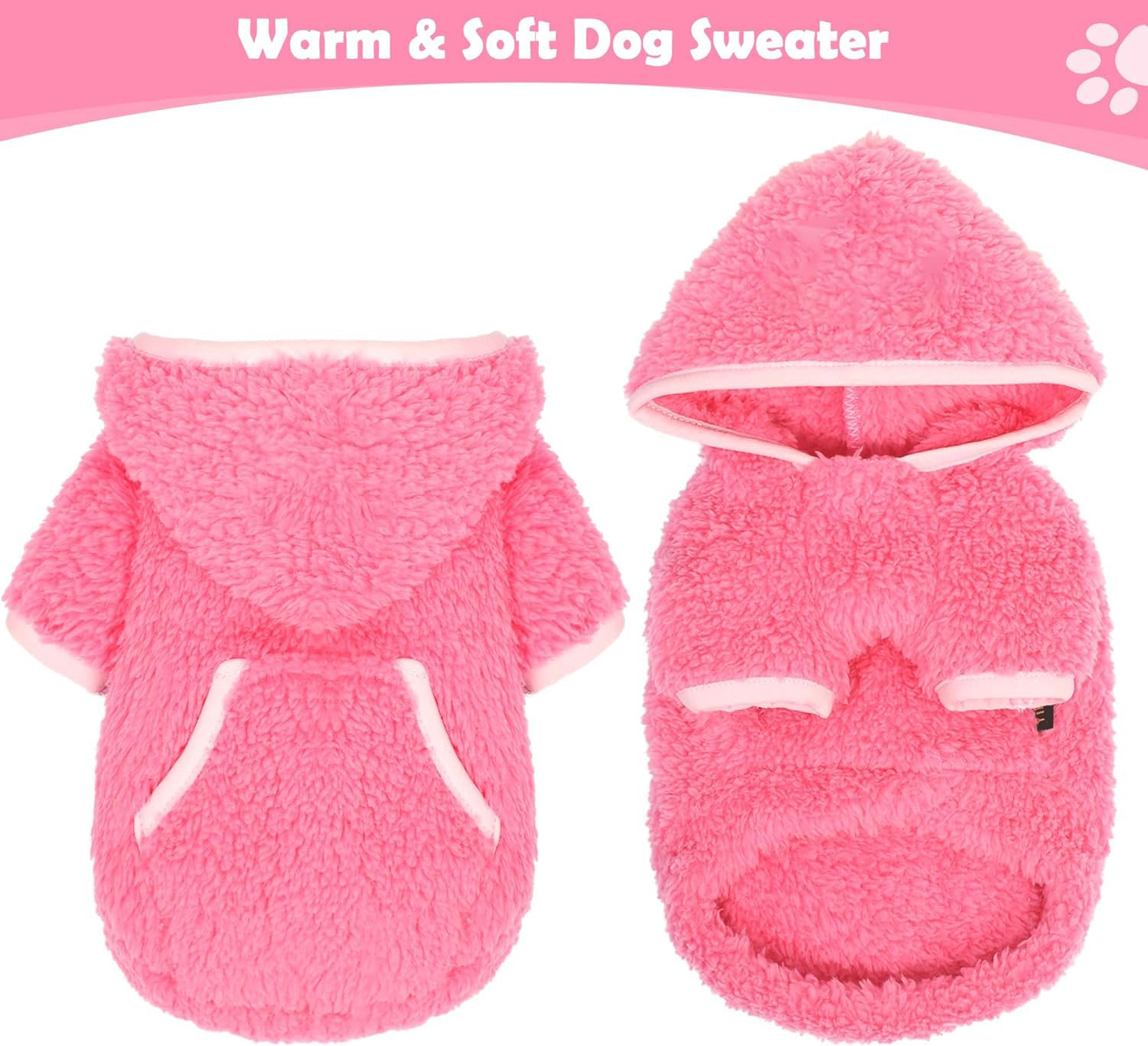 PinkBow XXS dog sweater worn for daily wear for small breeds