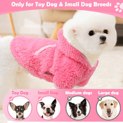 PinkBow XXS dog sweater hood detail with sequins for festive look