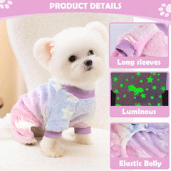 PinkBow elastic-leg openings dog PJs provide coverage and comfortable sleep