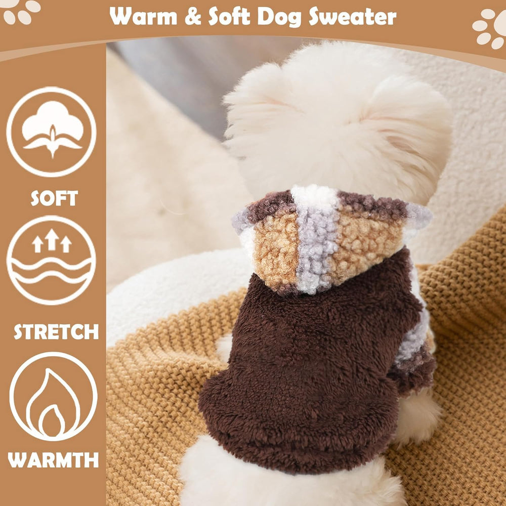PinkBow small-dog fleece sweater with soft lining for cozy warmth.