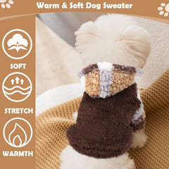 PinkBow small-dog fleece sweater with soft lining for cozy warmth.