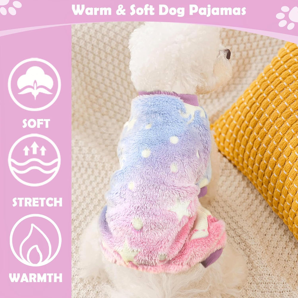 PinkBow small dogs fleece pajamas for chilly days and easy wearing