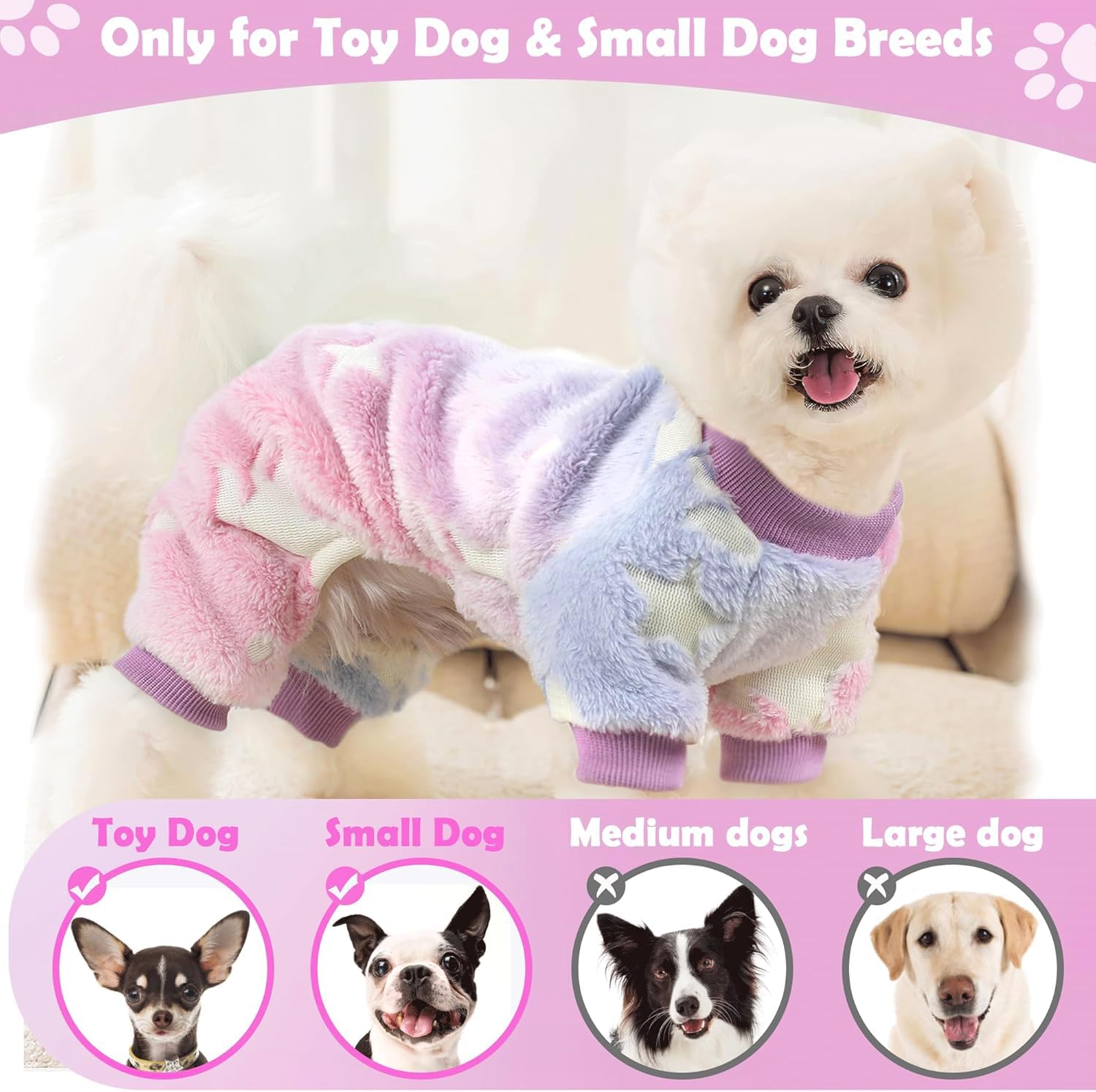 PinkBow soft flannel dog clothes keep tiny pups comfortable indoors