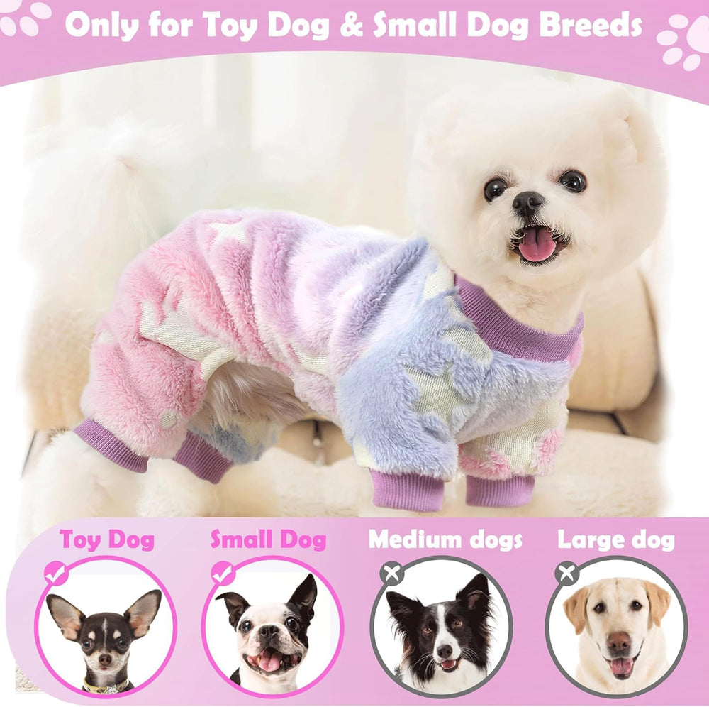 PinkBow soft flannel dog clothes keep tiny pups comfortable indoors