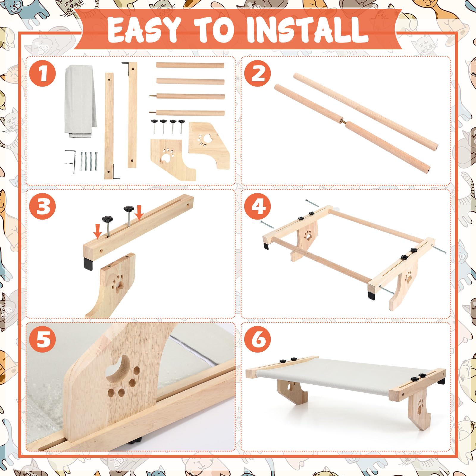 Pinkunn adjustable distance fits various window sill depths.