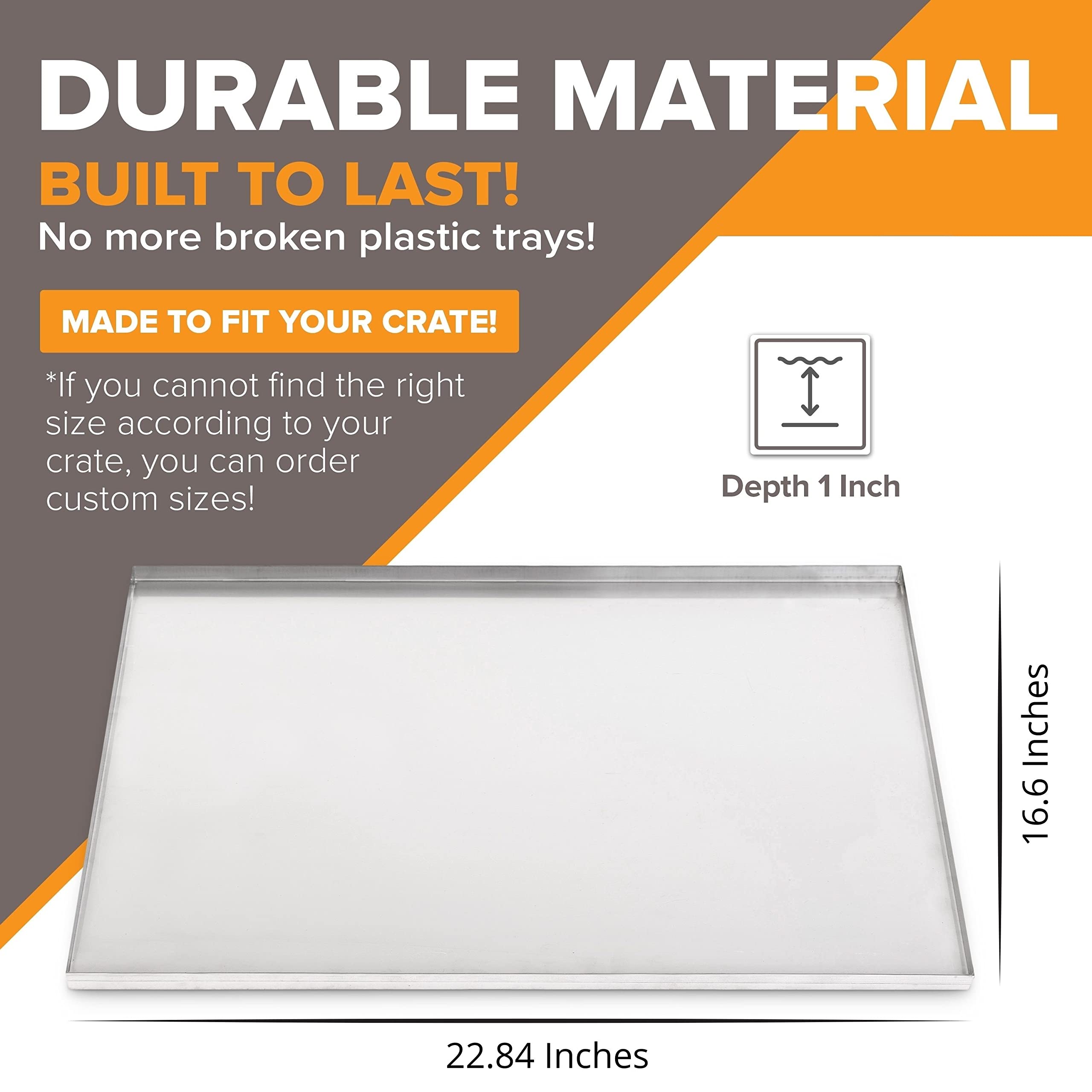 Pinnacle Systems leakproof replacement pan front angle, versatile tray for entryways.