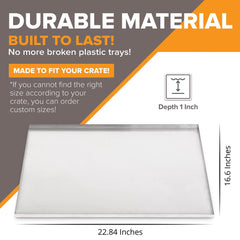 Pinnacle Systems leakproof replacement pan front angle, versatile tray for entryways.
