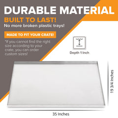 Pinnacle Systems durable PP USA-made crate pan close-up