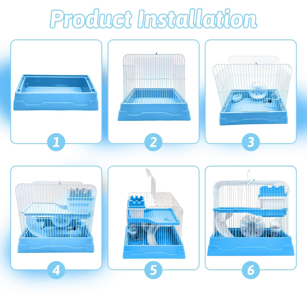 PINVNBY assembled cage layout shows quick setup for outings.