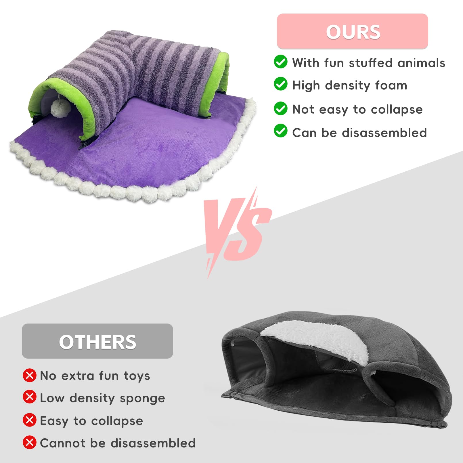 PINVNBY 50x50 cm mat area provides ample rest space.