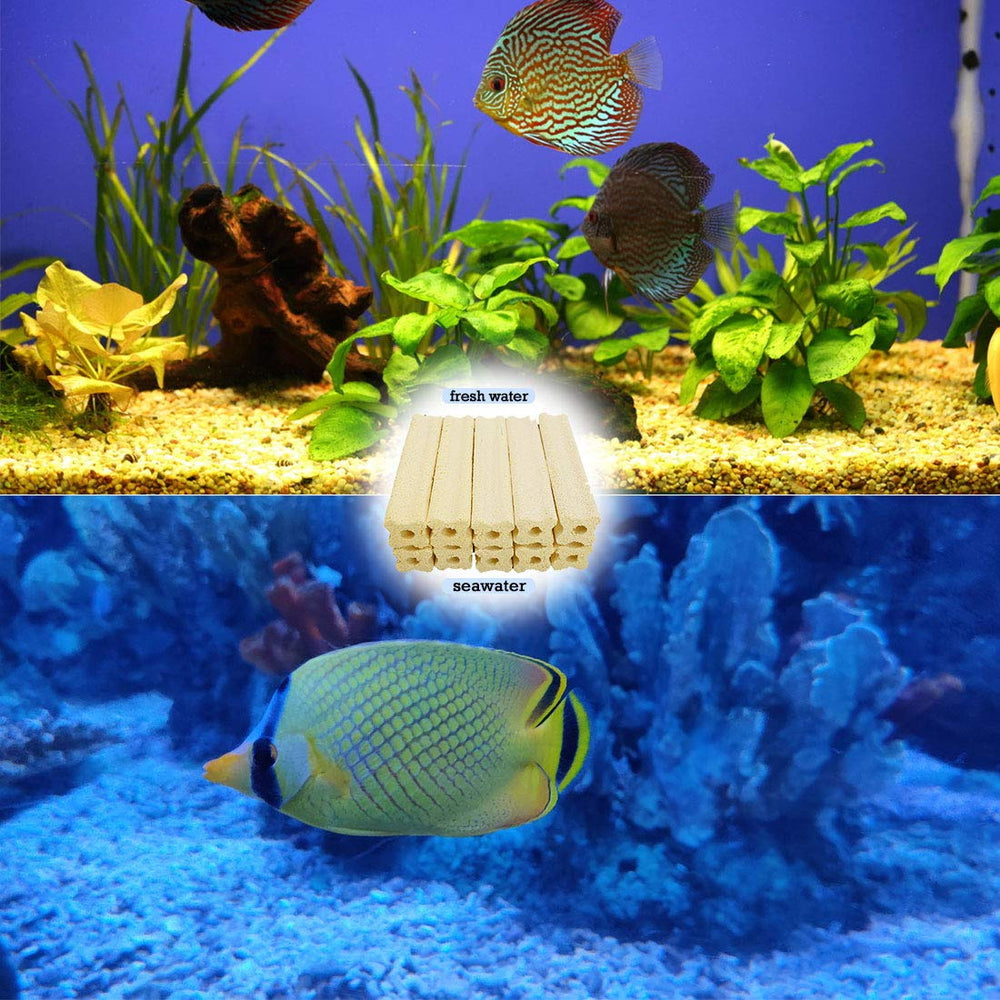 PINVNBY aquarium setup showing cut-to-fit filter media for custom installations.