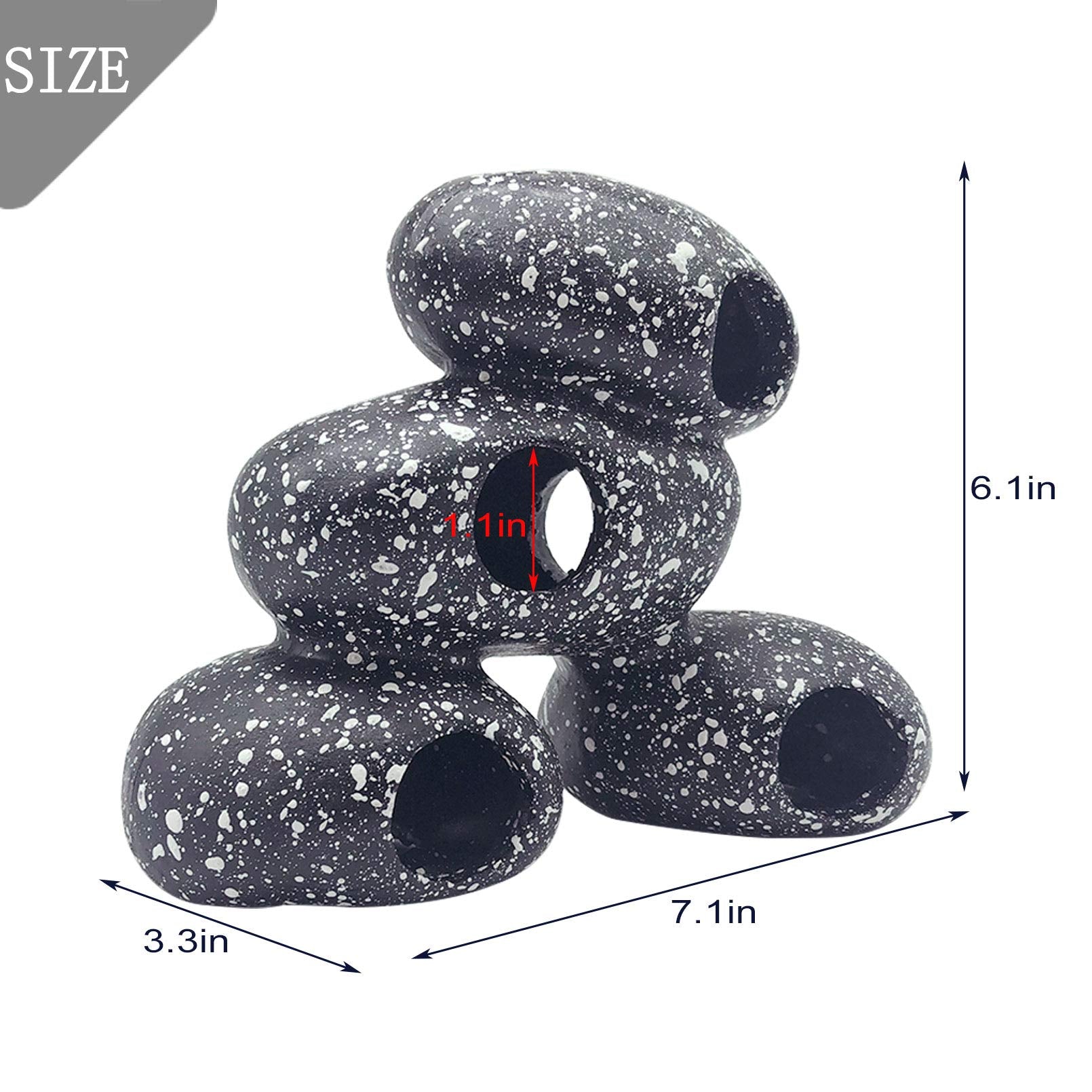 PINVNBY aquarium stone hideaway base keeps decor stable on tank bottom.