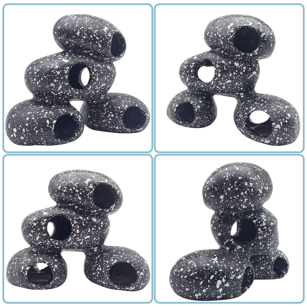 PINVNBY aquarium stone hideaway water-safe resin supports hiding and breeding.