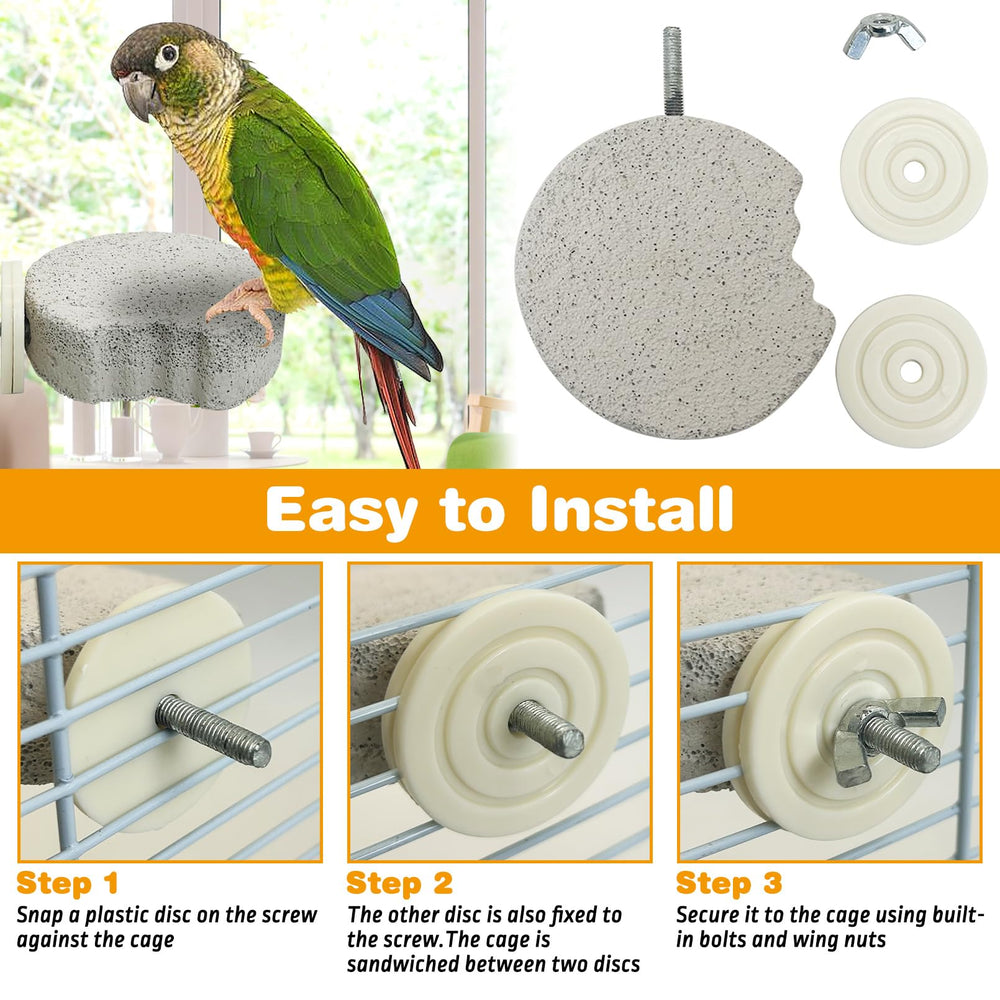 PINVNBY cage perch doubles as decorative focal point in bird cages.