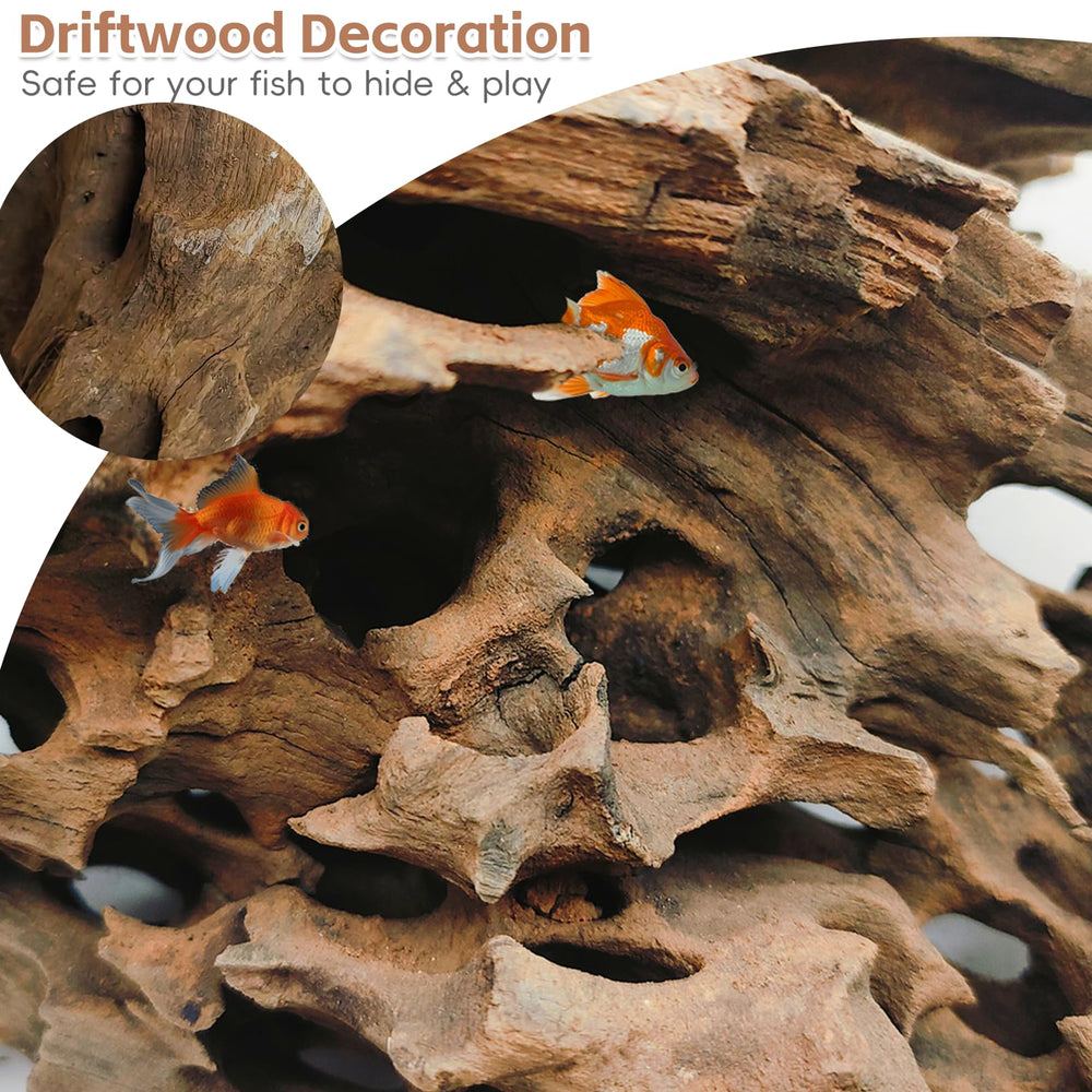 PINVNBY driftwood for reptile habitats creates climbing opportunities and naturalistic hides.