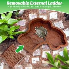 PINVNBY small leaf dish facilitates feeding for smaller reptiles.